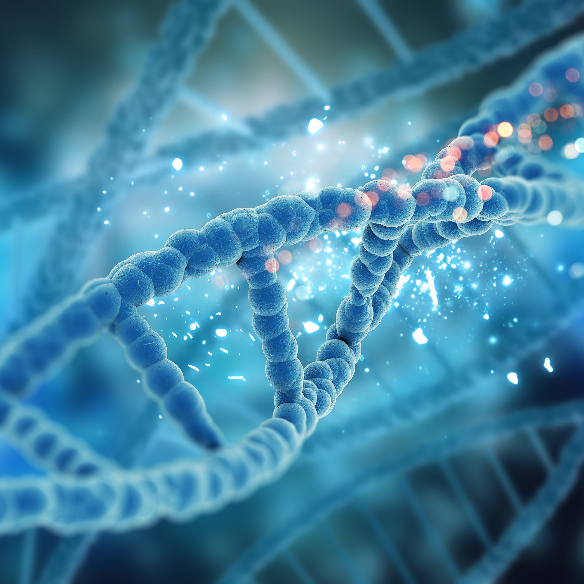 3D render of a medical DNA background